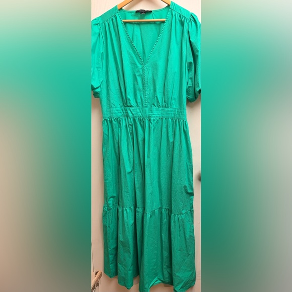 French Connection Green Puff Sleeve Maxi Dress – XL - Picture 5 of 10